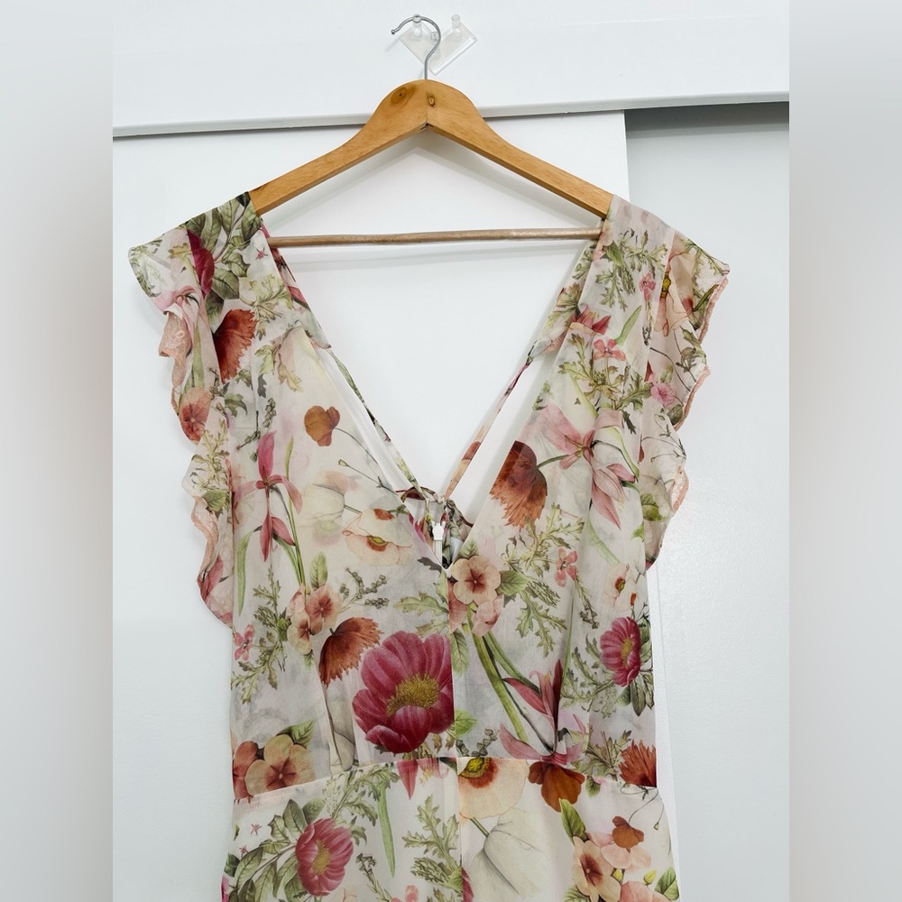 We Are Kindred Field Floral Summer Jumpsuit Size US 8 Tall Friendly - Picture 6 of 11